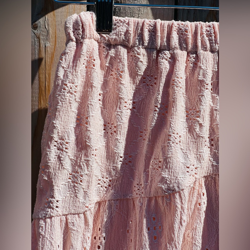 Zara Kids Eyelet Pink Ruffle Outfit Top & Skirt Outfit - Picture 8 of 10
